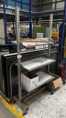 1 Transportwagen, 3-etagig (Nutprofil)